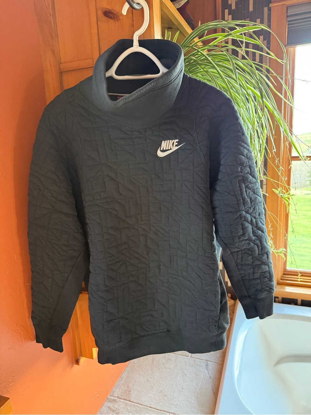 Nike Black Jacket with Red Logo Tag
